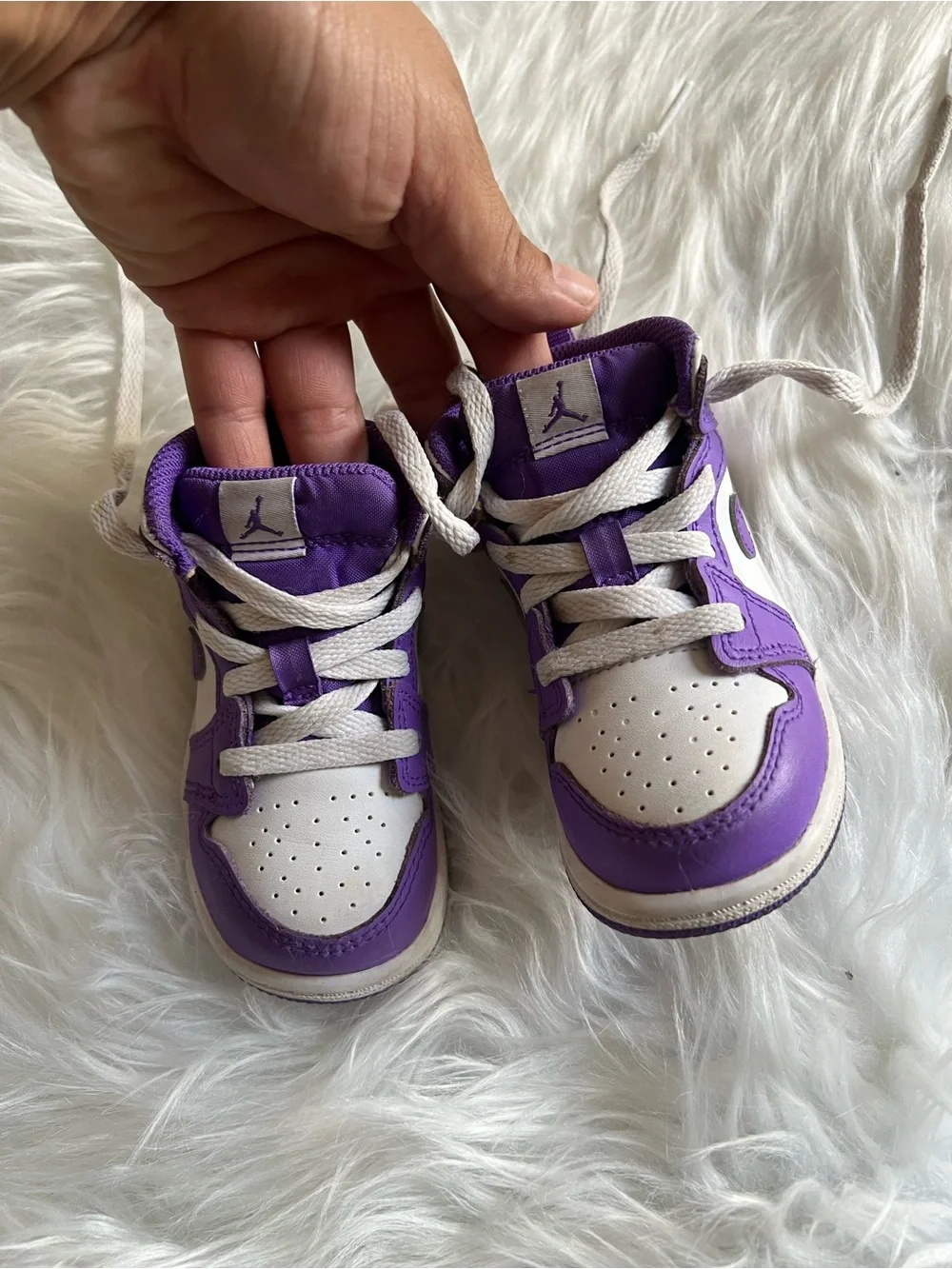 Toddler Jordan Purple/White Sneakers 6C